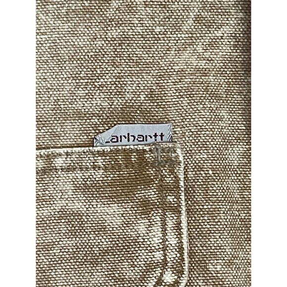 Carhartt Rugged Outdoor Vintage Canvas Acid Wash Chore Shirt Mens XL USA Made - Picture 11 of 16